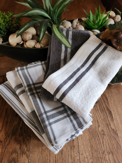 Theedoeken - Keukendoeken - Set - Grijs