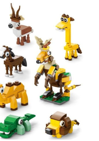 Willekeurig dieren bouwblokjes