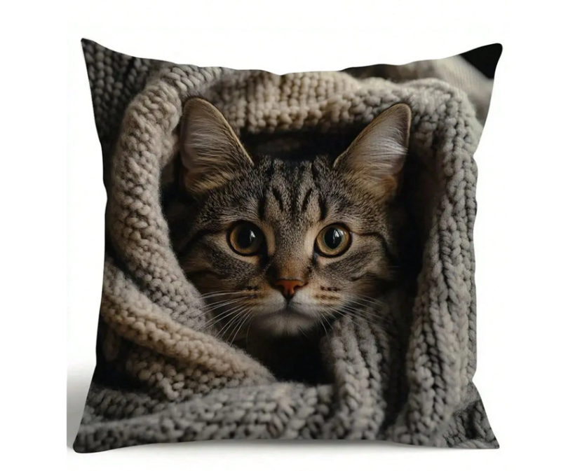 Kussenhoezen met kattenprint - Schattig - 4 Stuks