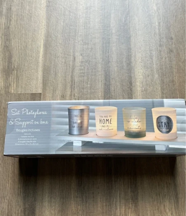 4-delige Kaarzen-set - Theelichthouders