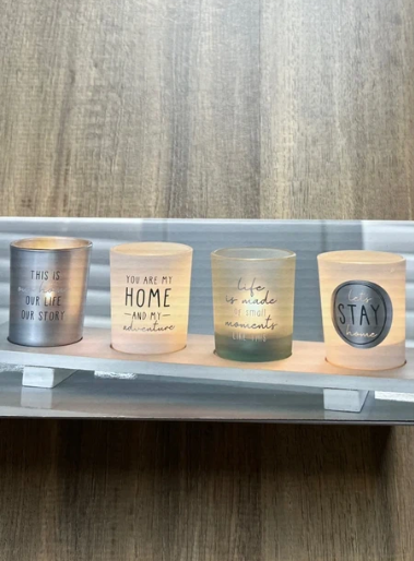 4-delige Kaarzen-set - Theelichthouders