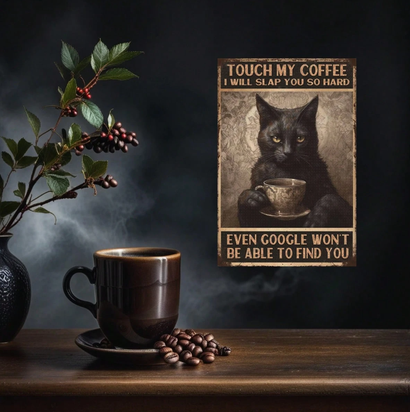 Touch My Coffee I Will Slap You So Hard - Wandbord
