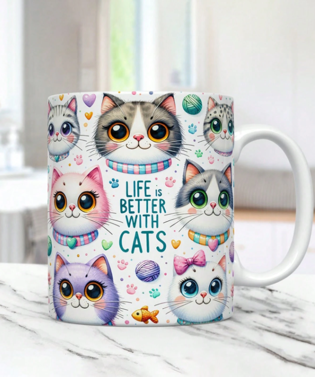 48 Punten.... Oz keramische koffie of thee beker - Verkleurbaar