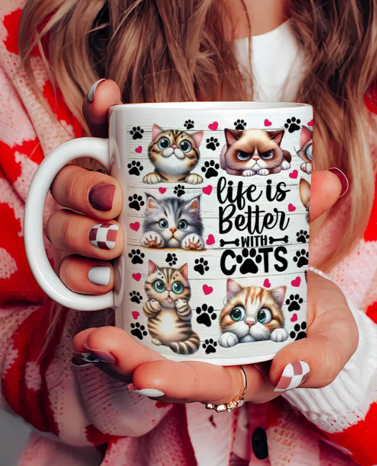 48 Punten.... Oz keramische koffie of thee beker - Verkleurbaar