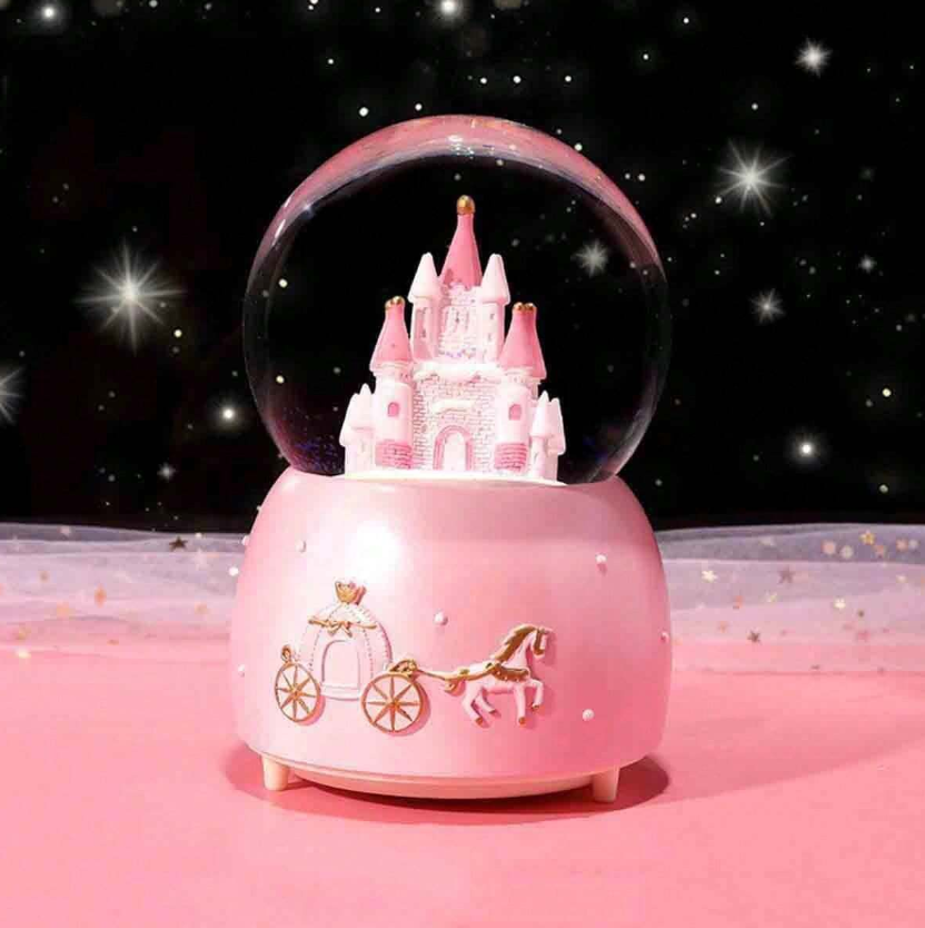 60 Punten.... Princess kasteel - Muziekdoos, Verlichting Sneeuwvlok