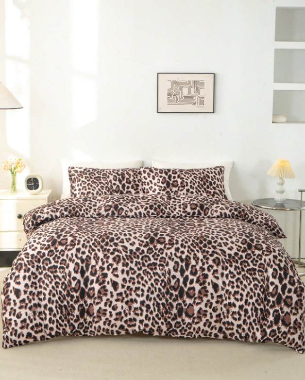 Dekbedovertrekset met luipaardprint 200x200 - Licht
