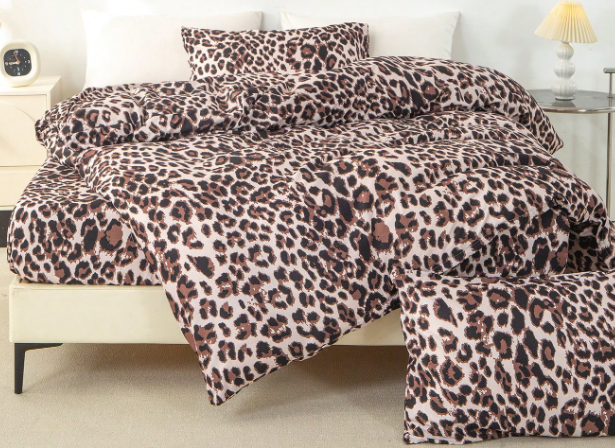 Dekbedovertrekset met luipaardprint 200x200 - Licht