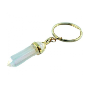 Natuursteen sleutelhanger willekeurig