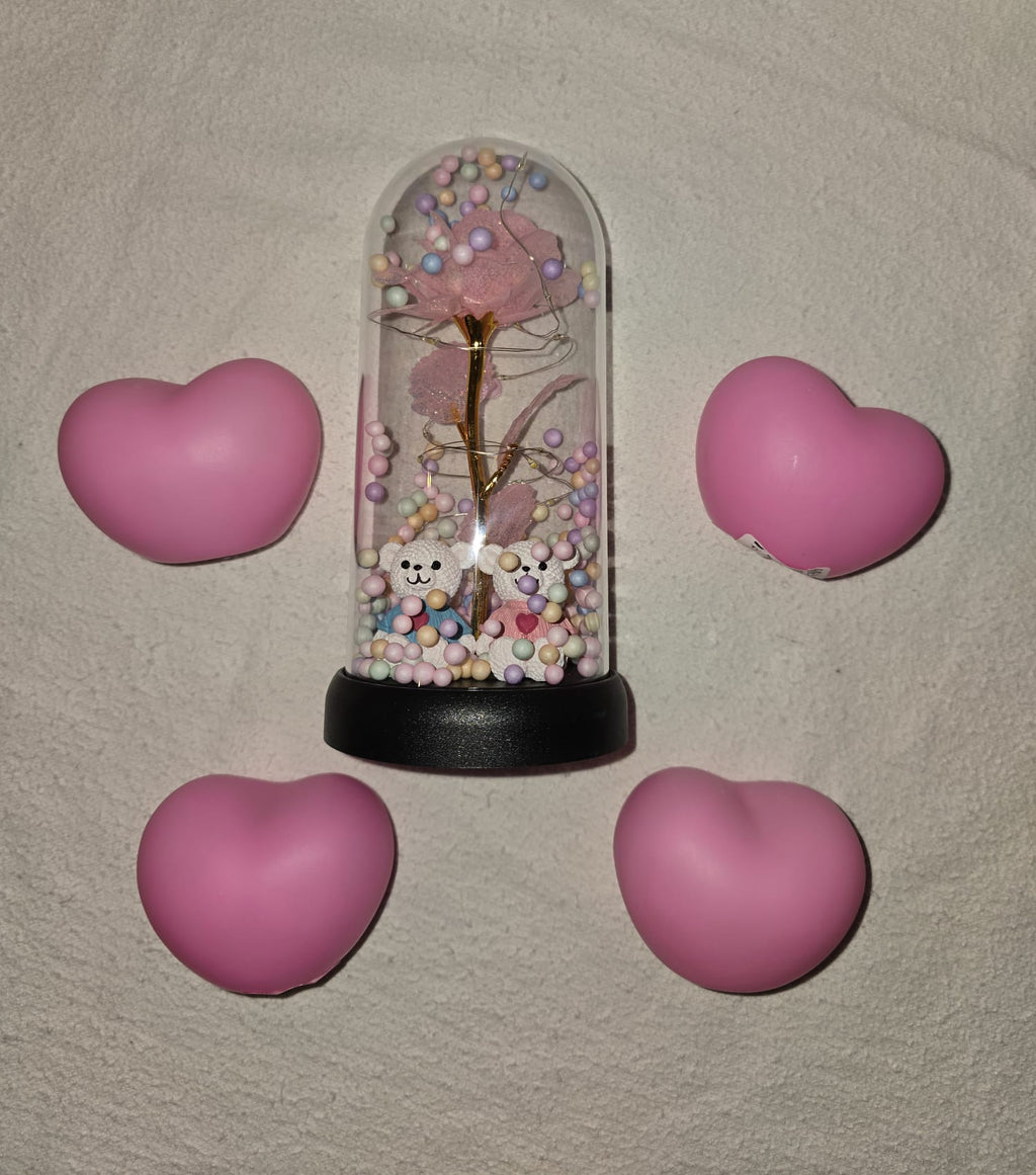 80 Punten.... Roze decoratie setje vol liefde