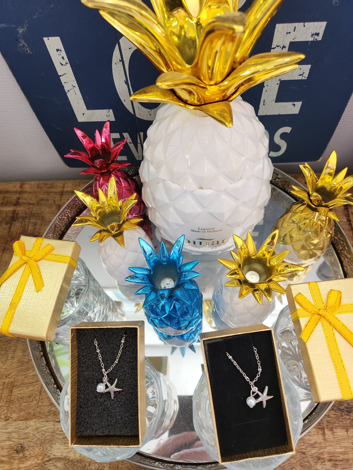 RVS zilverkleurig ketting met Zeester en Parel