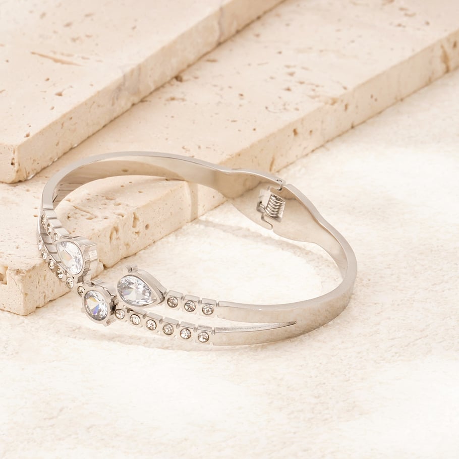 RVS Zilverkleurige druppel armband