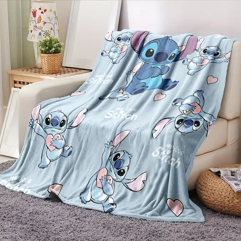 09 Punten.... Stitch Plaid - Superzachte Flanellen Deken