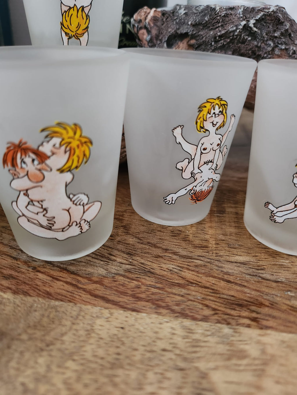 Super leuke spannend borrelglaasjes Set