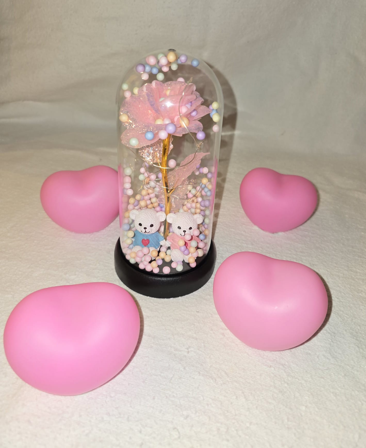 80 Punten.... Roze decoratie setje vol liefde