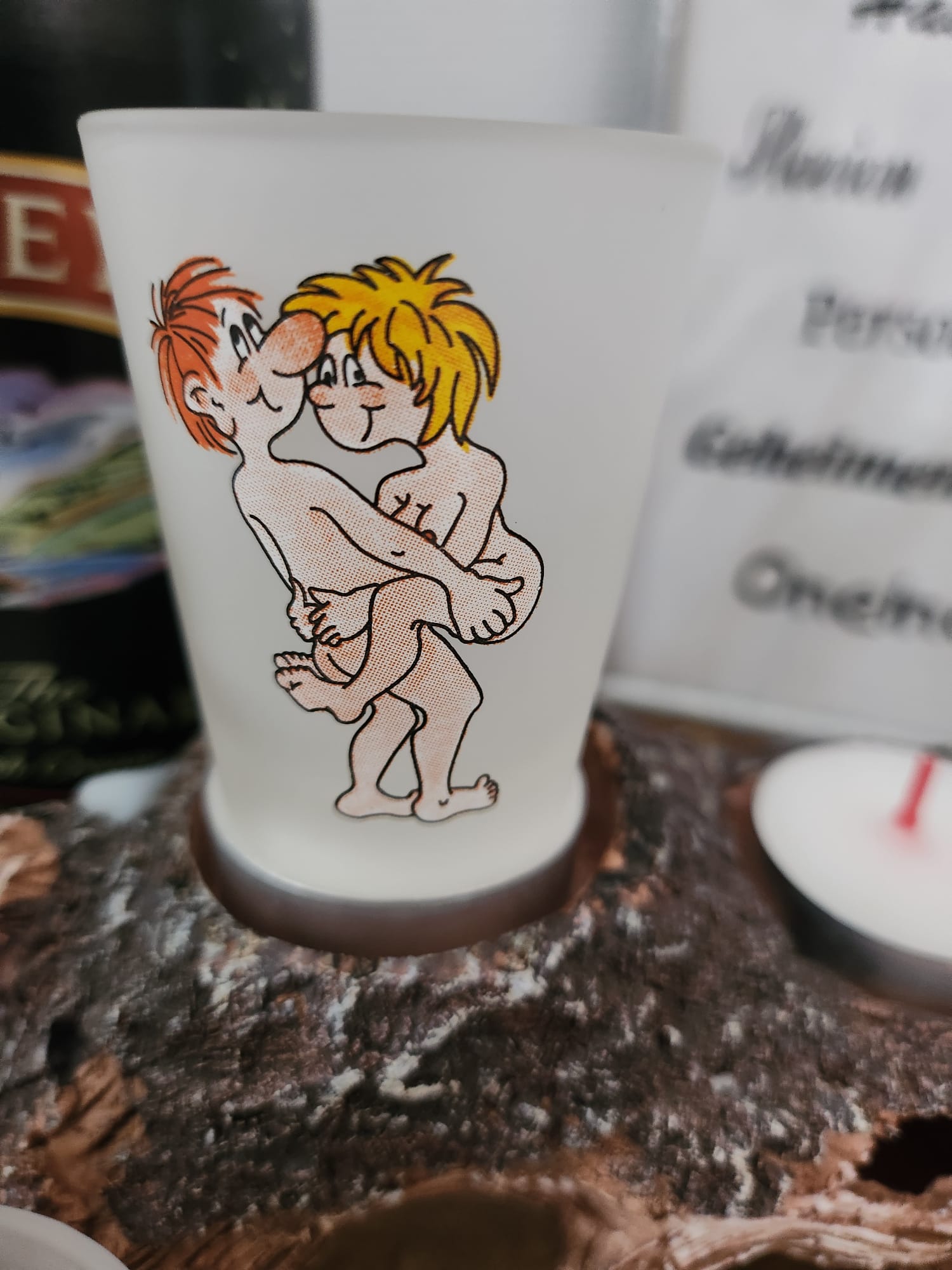 Super leuke spannend borrelglaasjes Set